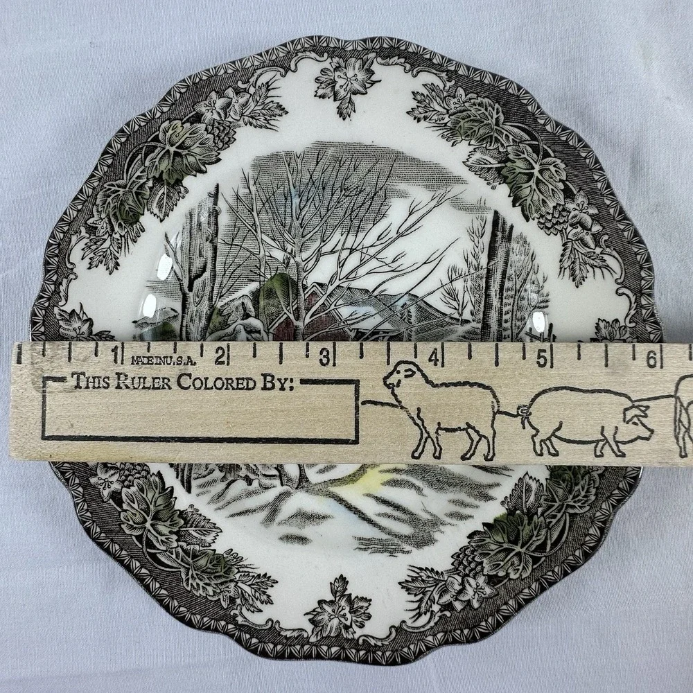 Vintage 4 Johnson Bros Plates Friendly Village Sugar Maples Bread & Butter 6